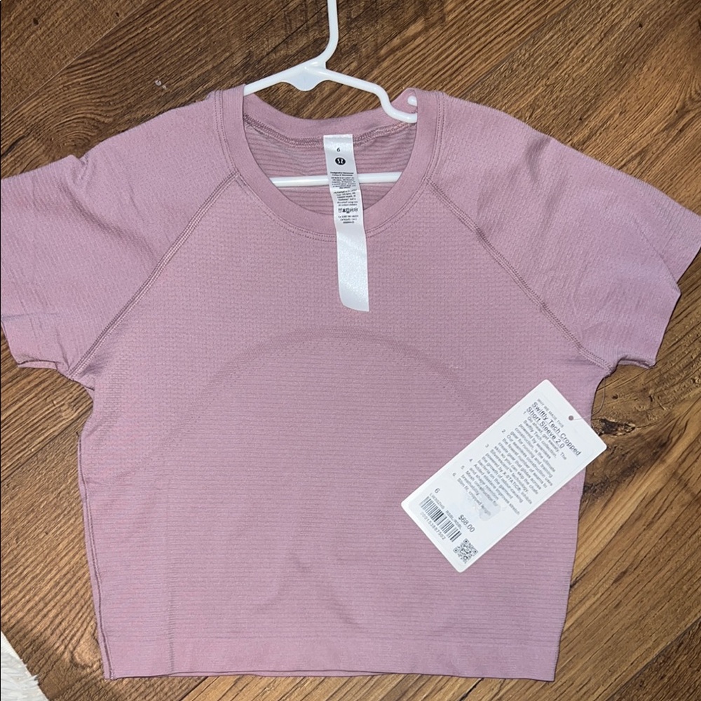 Women lulu swiftly cropped short sleeve